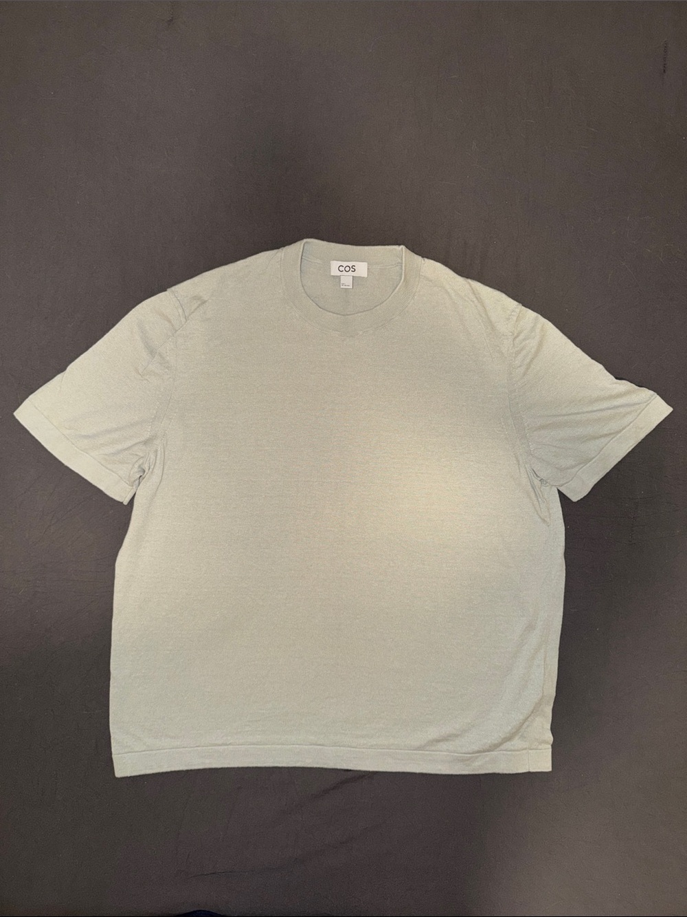 COS Men’s Light Sage Crew Neck Short Sleeve Tee